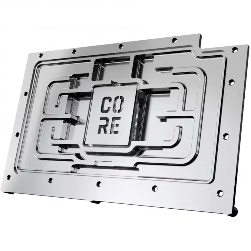Backplate Alphacore Core Aliuminis Chromas Varis Juoda 148,5x201,4x34,4 mm