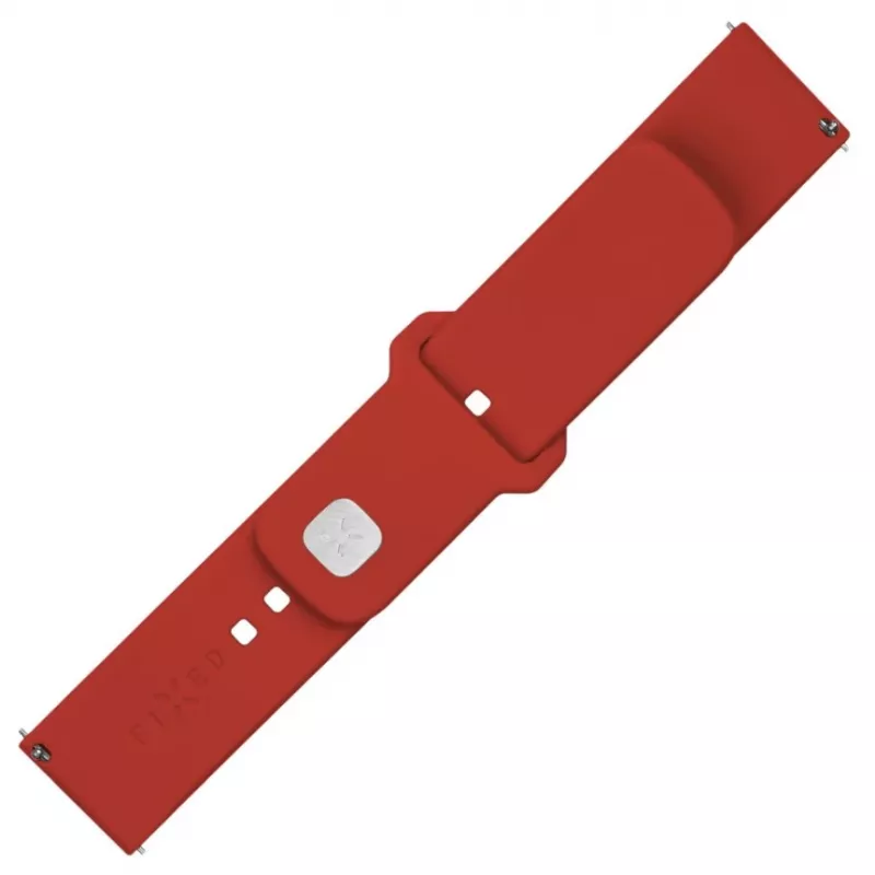 22 mm silikoninis laikrodžio dirželis FIXED FIXSST2-22MM-RD su greito atsegimo kaiščiais, raudonas