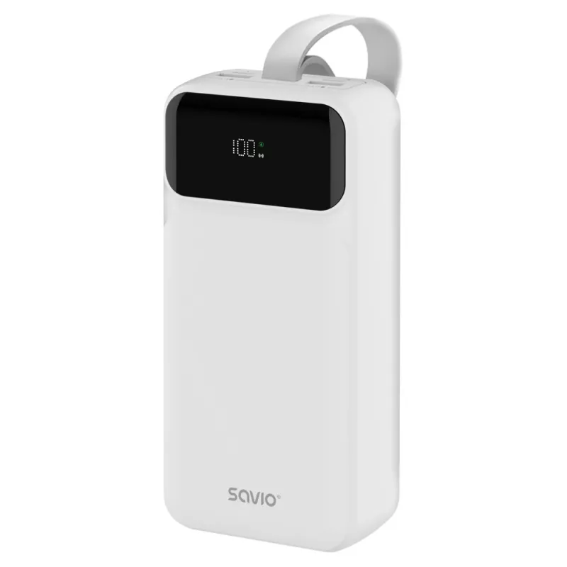 Įkraunama baterija SAVIO BA-11 ličio jonų 3000 mAh, 3,7 V, USB-C x2, balta