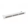 Patch panel 1U LANBERG PPS7-1024-S — 24 prievadų, Cat7, F/UTP, metalinis, 1U (445×102×44,5 mm)