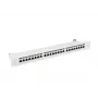 Patch panel 1U LANBERG PPS7-1024-S — 24 prievadų, Cat7, F/UTP, metalinis, 1U (445×102×44,5 mm)