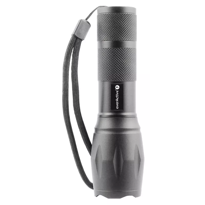Žibintuvėlis everActive FL600 — 600 lm, 10 W, aliuminio korpusas, IPX4, 130 mm, 3×AAA, raudonas
