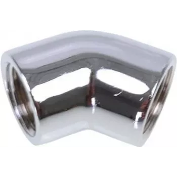 Alphacool HF L formos jungtis 45° G1/4 vid. sr. į G1/4 vid. sr. - chromuota (17190)