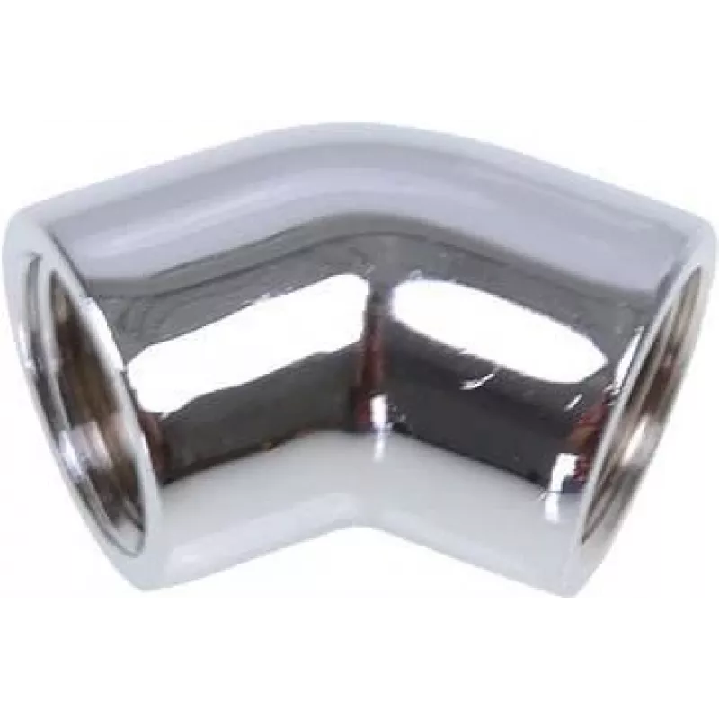 Alphacool HF L formos jungtis 45° G1/4 vid. sr. į G1/4 vid. sr. - chromuota (17190)