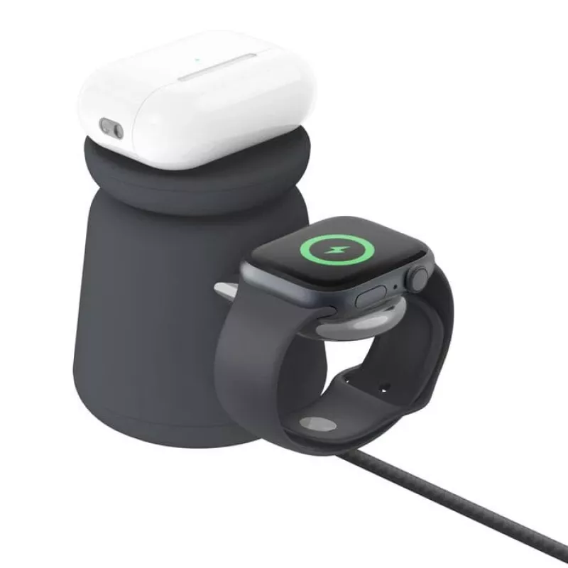 Belaidis įkroviklis Belkin WIZ027VFH36 2 viename magnetinis Qi2 15W, skirtas iPhone ir Apple Watch