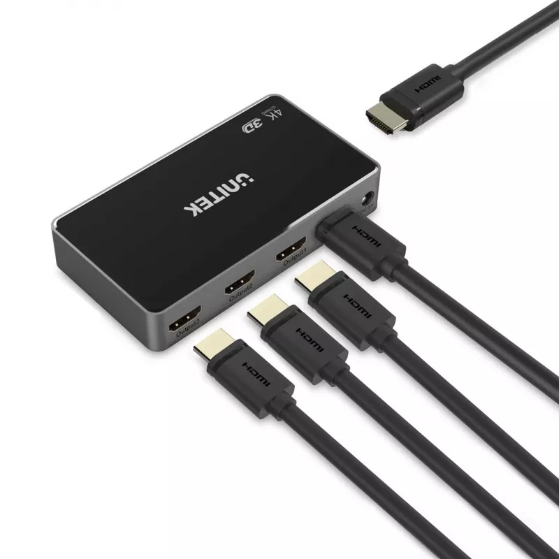 UNITEK V1109A HDMI vaizdo skirstytuvas 4x HDMI 4K 1.4b
