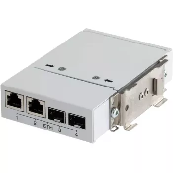 AXIS T8606 medijos keitiklio komutatorius - medijos keitiklis - 100 Mb LAN - 10Base-T, 100Base-TX - 2 prievadai - 2 x RJ-45 / 2 x SFP (mini-GBIC) - skirtas AXIS P1455-LE, P1455-LE-3 valstybinio numerio atpažinimo versijai