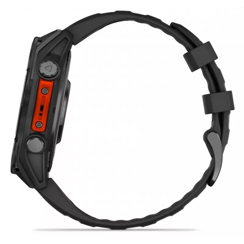 Garmin Fenix 8 3,56 cm (1,4) AMOLED 47 mm Skaitmeninis 454 x 454 pikseliai Liečiamas ekranas Juodas Wi-Fi GPS (palydovas)