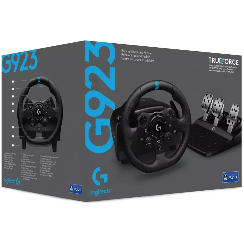 Logitech G G923 SE Black USB 2.0 vairas + pedalai + svirtis PC, PlayStation 4, PlayStation 5 (991-000531)