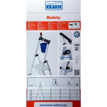 Laisvai pastatomos kopėčios SOLIDY 4 pakopos KRAUSE