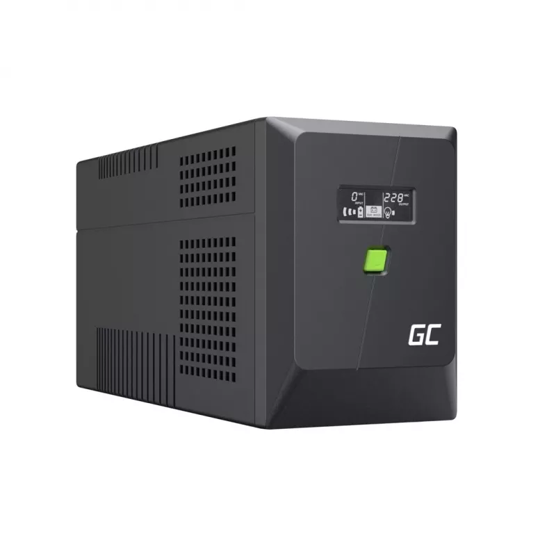 Nepertraukiamo maitinimo šaltinis Green Cell UPSLP1400 2 kVA 1400 W 4 kintamosios srovės lizdai, 2×12 V 9 Ah baterijos