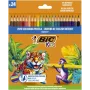 BIC spalvoti pieštukai Kids Smooth rinkinys, 24 spalvos