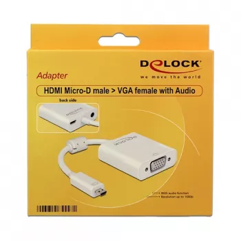 USB grafikos adapteris DeLOCK 65557 1920 x 1080 pikselių Baltas
