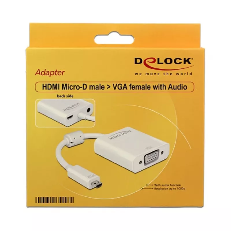USB grafikos adapteris DeLOCK 65557 1920 x 1080 pikselių Baltas