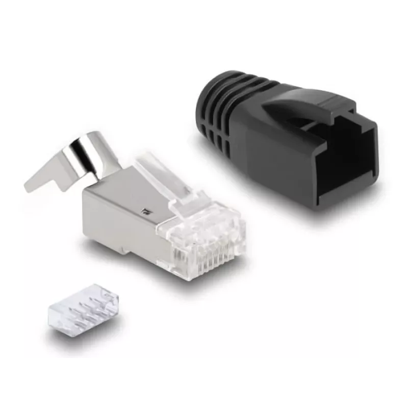 DeLOCK 66903 vielos jungtis RJ-45 juoda metalinė kištukas 25 vnt.