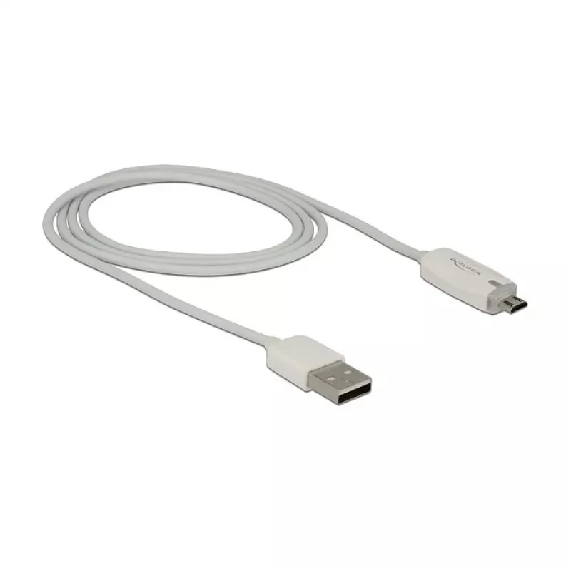 USB kabelis DeLOCK 1m USB 2.0 USB A Micro-USB B baltas