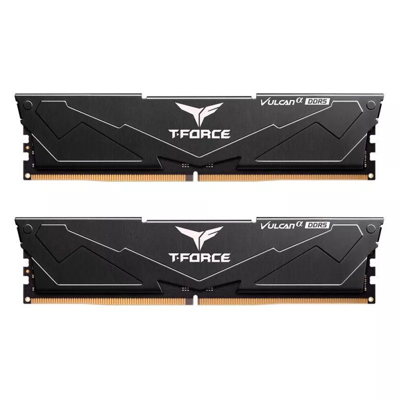 Team Group VULCAN FLABD516G6000HC3001, 16 GB, 1 x 16 GB, DDR5, 6000 MHz, 288-pin DIMM, juoda