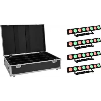 LED skydinis šviestuvas EUROLITE PMB-8 COB QCL 30W — 4 vnt. rinkinys