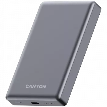 Canyon OnCharge 510 - išorinė baterija - 10 000 mAh - įvestis USB-C - išvestis USB-C PD 20W + belaidis magnetinis