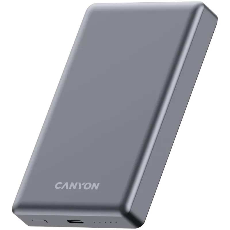 Canyon OnCharge 510 - Powerbank - 10.000 mAh - USB-C įėjimas - USB-C PD 20W išėjimas + belaidis magnetinis įkrovimas