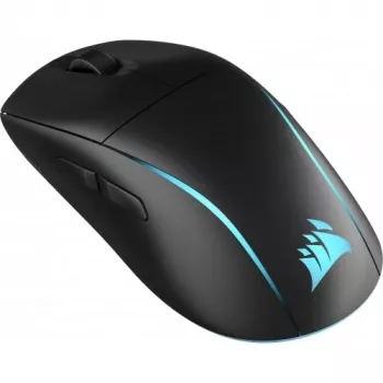 Žaidimų pelė CORSAIR M75 — juoda, vienspalvis paviršius, svoris 0,089 kg