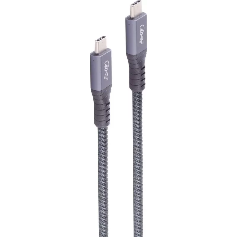 USB laidas ShiverPeaks BS13-67010 USB4 Gen 3x2 0.5m USB C pilkas