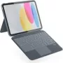 Klaviatūros dėklas Epico iPad 10.9 (10-os kartos) — apšviečiamas, pilkas