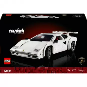 LEGO Icons konstruktorius Lamborghini Countach 5000 Quattrovalvole 10337 — demonstracinis modelis, 1 506 dalys, 340×90×160 mm