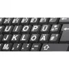 Klaviatūra Logickeyboard XLPrint Office USB QWERTZ vokiška aliumininė juoda