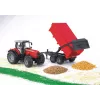 Traktoriaus modelis BRUDER Massey Ferguson 7480 su savivartė priekaba