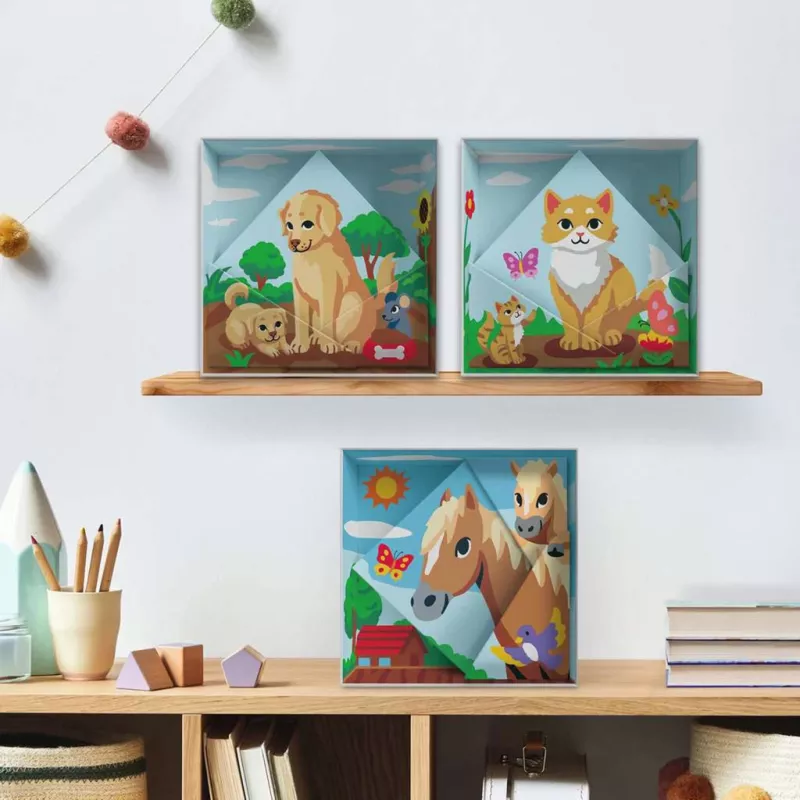 Ravensburger CreArt Do it together - dogs dažų rinkinys, bendradarbiavimo tapybos rinkinys