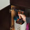 Juoda+DECKER 18V gręžtuvas/suktuvas BDCDC18BAFC-QW