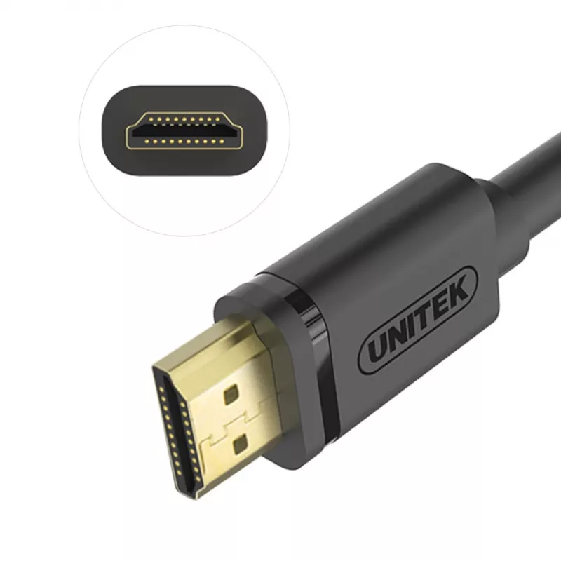 UNITEK Y-C138M HDMI laidas 2 m HDMI A tipo (standartinis) juodas