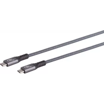 USB laidas S/CONN 13-68035 USB4 Gen 3x2 2 m USB C juodas