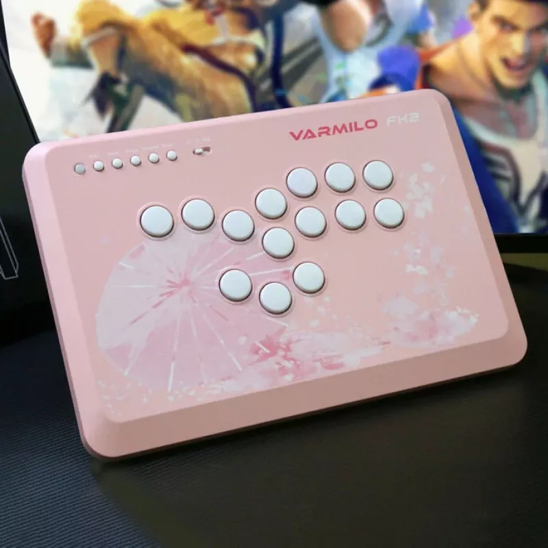Žaidimų arkadinis valdiklis Varmilo FK2 Sakura GAJO-952 laidinis kompaktiškas išdėstymas
