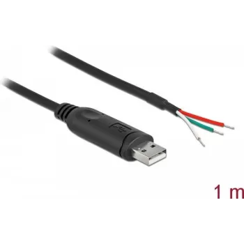 Adapterio laidas USB 2.0 Type-A į nuoseklųjį RS-232 DeLOCK 62930
