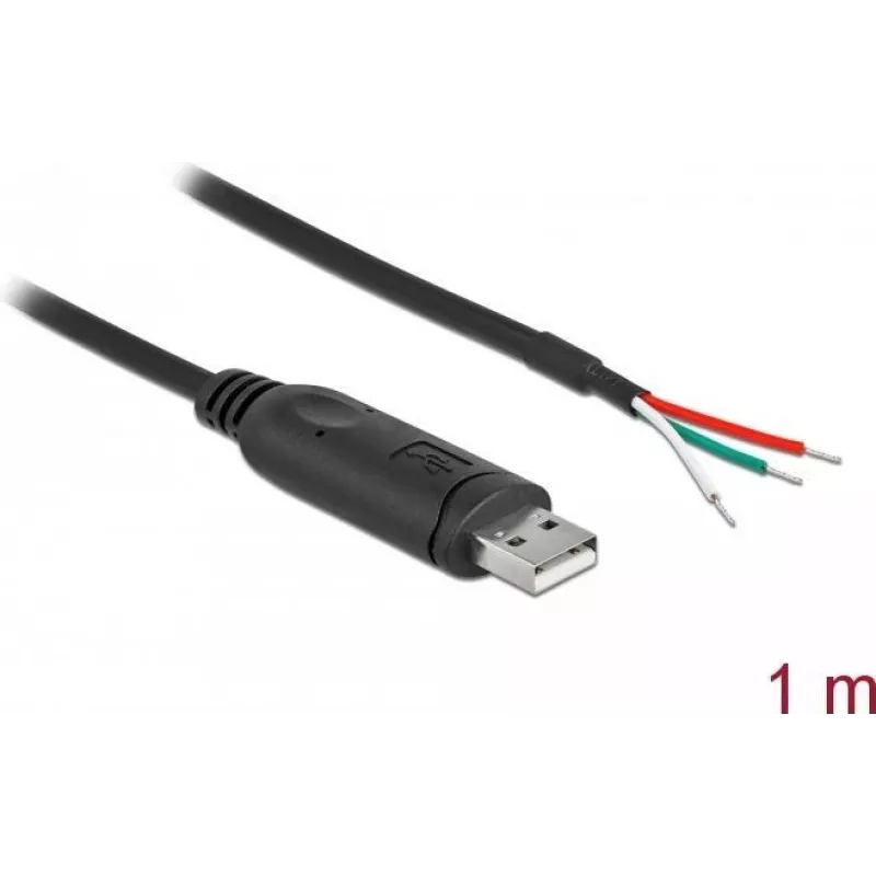Adapterio laidas USB 2.0 Type-A į nuoseklųjį RS-232 DeLOCK 62930
