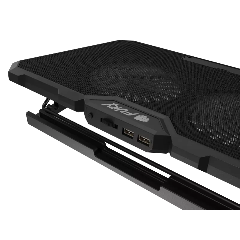 FURY GUNBAI G3 Laptop Cooling Pad 14.1–17.3 su 2 ventiliatoriais, RGB apšvietimu, 2× USB