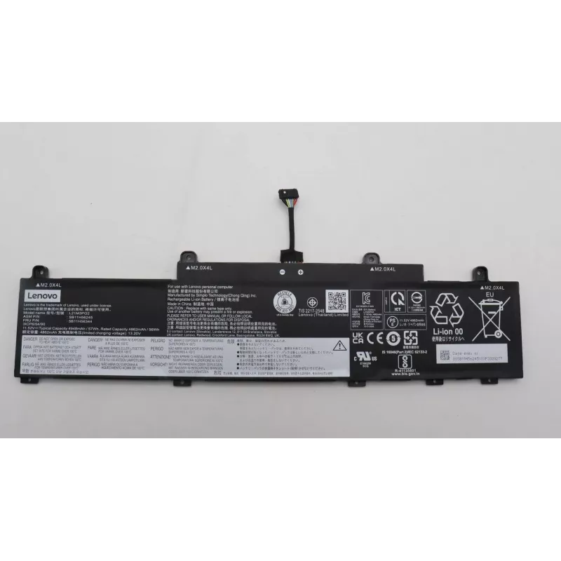 Vidinė ličio jonų nešiojamojo kompiuterio baterija Lenovo 57Wh modelis 5B11H56344