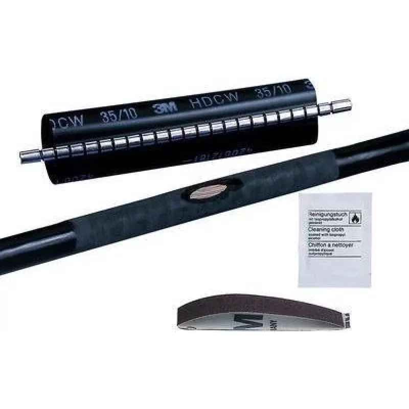 3M HDCW-80/25-250, termiškai susitraukiantis vamzdelis, juodas, 25 cm, 9,3 cm, 1 vnt., 2,5 cm