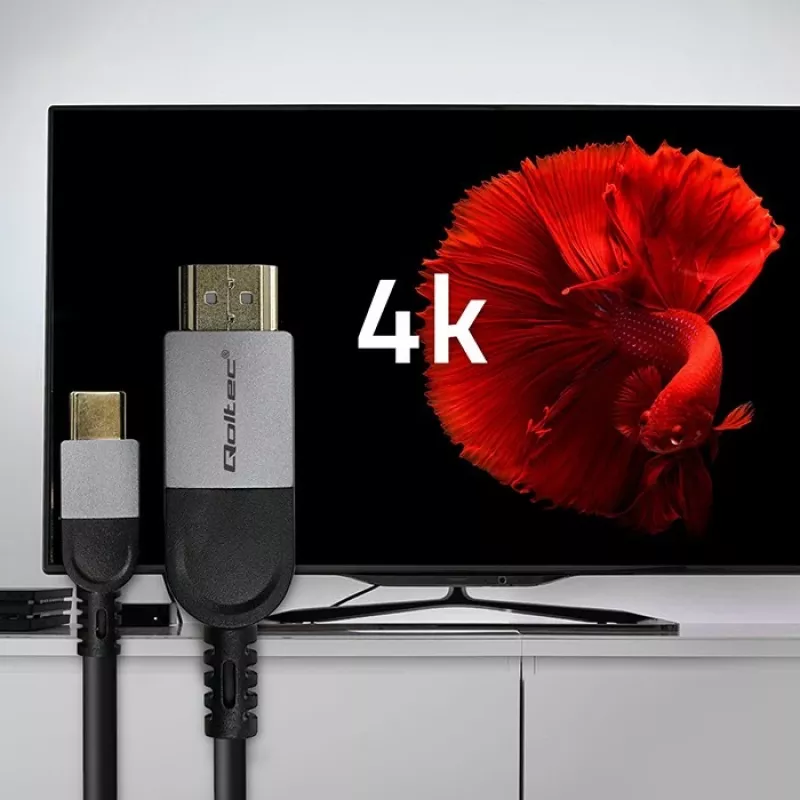 USB-C į HDMI kabelis QOLTEC 50438 — 2 m, 4K 60 Hz
