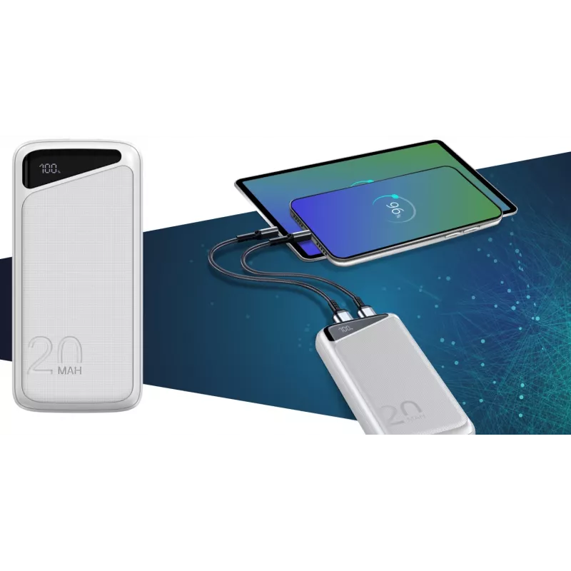 Nešiojama išorinė baterija Navitel PWR20 MX WHITE 20000 mAh