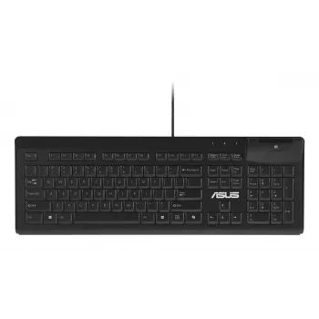 Laidinė pilno dydžio klaviatūra ASUS KU100 juoda, estiškas išdėstymas, USB Type-A, 2 m laidas