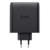 TRUST Maxo 100W 2-Port USB-C GaN Charger — 100 W, 2× USB-C, 20 V max, 2 m kabelis, Juoda