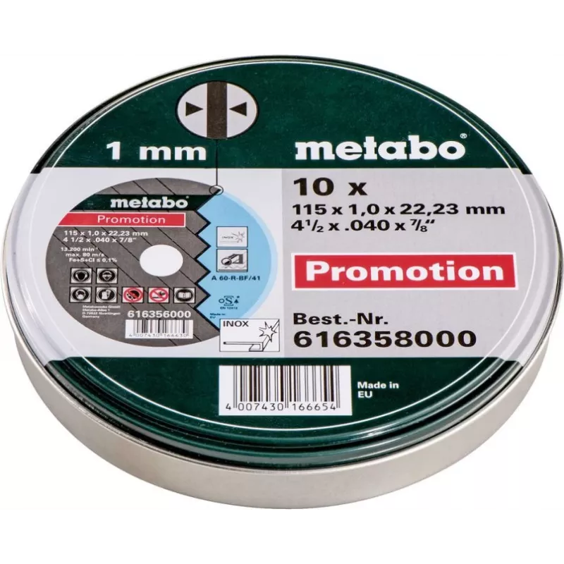 Diskinis pjūklo diskas Metabo 616358000 11,5 cm 10 vnt.