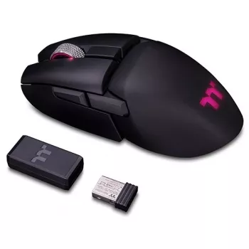 Thermaltake Argent M5 pelė abiem rankoms tinkama RF belaidė+Bluetooth+USB Type-A optinė 16000 DPI (GMO-TMF-HYOOBK-01)