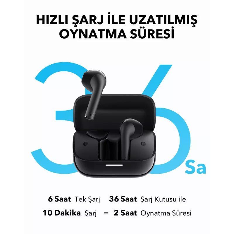 Į ausis įdedamas belaidis ausinių rinkinys Anker Soundcore A3994G11 K20i, USB-C, juodas, intraauralinis