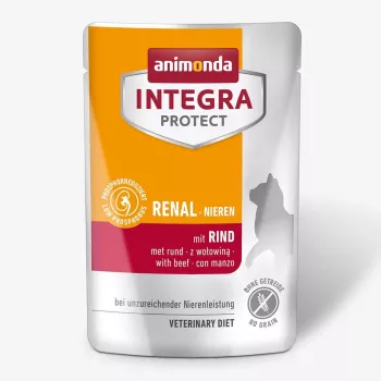 Šlapias kačių maistas animonda Integra Protect Jautiena Renal Adult be grūdų 85 g paketėlis