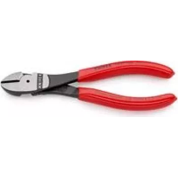 KNIPEX didelės galios šoniniai pjovikliai 160 mm, su plastikine danga