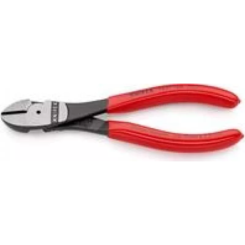 KNIPEX didelės galios šoniniai pjovikliai 160 mm, su plastikine danga